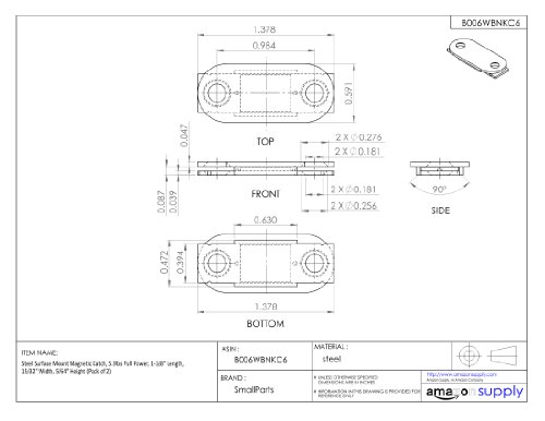 1 Surface+Magnetic+5+9lbs+Length+Height