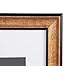 Golden State Art, 11x14 Photo Frame with Mat for Pictures 8x10 and Real Glass (Dark Gold Brown & Bronze Pewter Panel with White Color Mat, 1.25 Inch Frame Border)