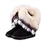 Womens Suede Snow Ankle Boots Faux Fur Tassel Flat Shoes
