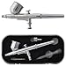 3 Master Airbrush Professional Acrylic Paint Airbrushing System Kit with Powerful Cool Running Air Compressor - 6 U.S. Art Supply Primary Opaque Paint Colors Set - Gravity and Siphon Feed Airbrushes