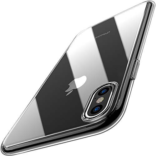 TOZO for iPhone X Case, Crystal Clear Soft TPU Gel Skin Slim Fit Transparent Flexible Premium Cover [Wireless Charger Compatible] for iPhone 10 / X