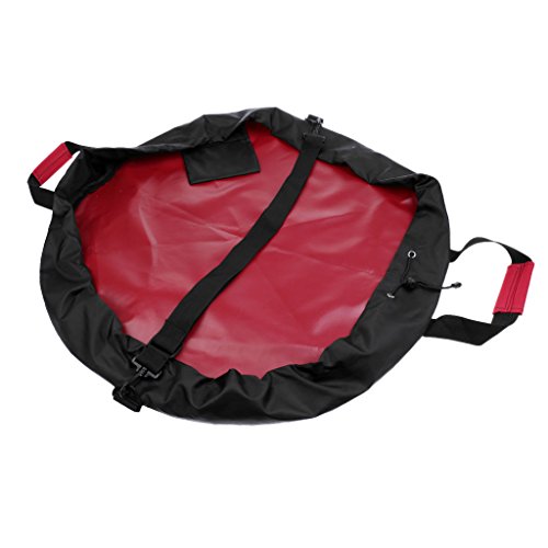 Prettyia Durable Wetsuit Changing Mat/Waterproof Dry-Bag with Handles Straps - Red, 85cm
