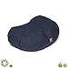 Seat Of Your Soul Navy Meditation Cushion – 10 Colors Crescent Yoga Pillow; Organic Cotton Zafu Cover & Zipper Liner to Adjust USA Buckwheat Hulls; Floor Pouf for Sitting Kids, Men or Women