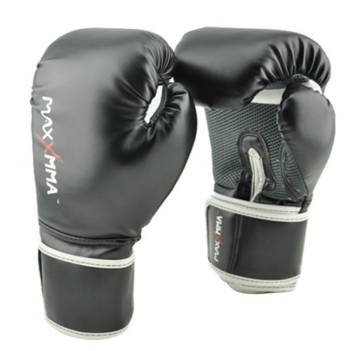 MaxxMMA Pro Style Boxing Gloves (Black, 14 oz.)
