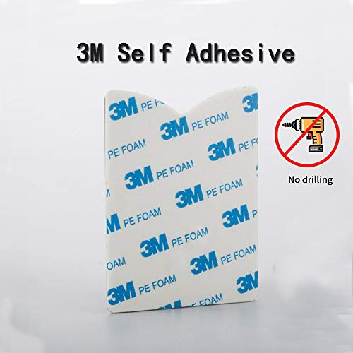 Mop Broom Holder Racks 304 Stainless Steel 3M Self Adhesive Heavy Duty Wall Mounted Mop Organizer Storage Clip Multi-Used for Garage Kitchen and Bathroom (2 Pack)