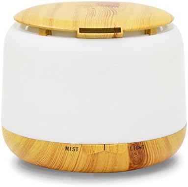 Essential Oil Diffuser, 250ml Diffuser Essential Oil Aromatherapy,Adjustable Ultrasonic Cool Mist Humidifier Diffuser 8 Color Changing Lights for Yoga Office (Wood)