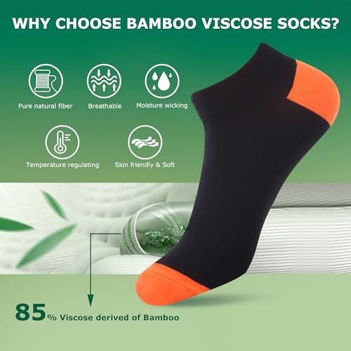 WeciBor 6 Pairs Bamboo Socks Breathable Soft Men and Women