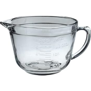 Anchor Hocking 2 Quart Ovenproof Glass Batter Bowl , Clear , 2 L - 81605L11