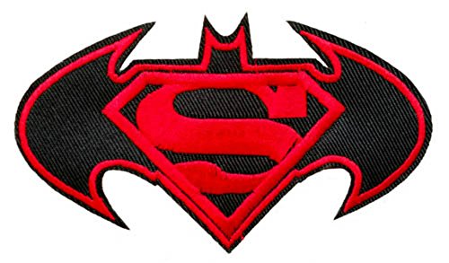 Batman VS Superman Movie Logo Embroidered Iron On or Sew On 4" x 2.4" Patch with Gift Bag
