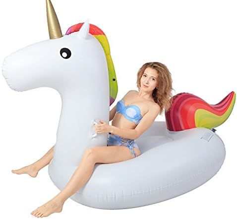 Tuk789 Balloon Pool Party Giant Inflatable Unicorn Pool Float