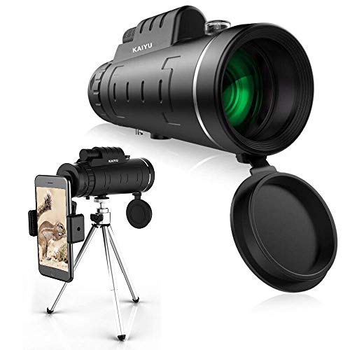 Monocular Telescope for Adult - Newest High Power 12x50 Compact Scope for Smartphone,Waterproof Shockproof High Definition BAK4 Prism FMC Monoscope for Bird Watching,Hunting,Camping.