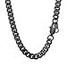 PROSTEEL Chain Necklace for Men Curb Cuban Chains Men Stainless Steel Mens Necklace 22inch Black Mens Chain Necklace