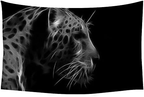 PUPBEAMO PRINTS 60x40 Inches Black and White Wall Tapestry - Blue Leopard 3D - Wall Tapestry Art For Home Decor Wall Hanging Tapestry Bedroom Living Room Dorm Decor