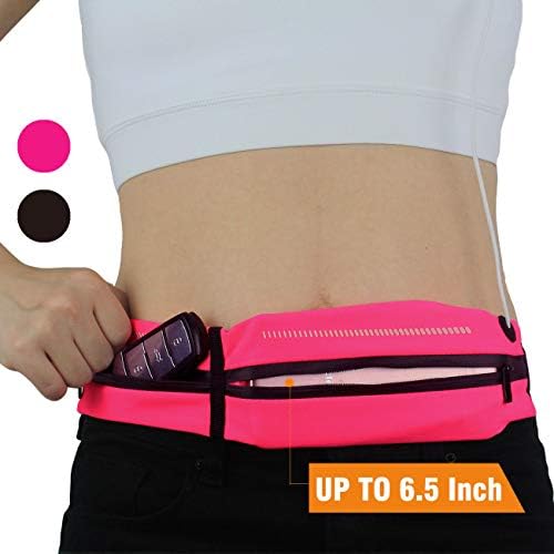 Sweatproof Slim iPhone Running Pouch Belt,Ultra Light No-Bounce Waist Pack for Running,Workouts,Cycling and More,Fits iPhone XS,XS Max,iPhone XR,iPhone X 8 7Plus Galaxy S9 S8 Edge Note 8 9