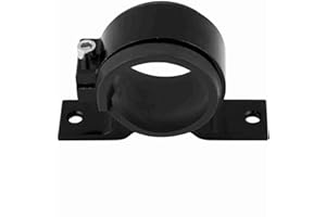 GLOGLOW Fuel Pump Bracket, Aluminum Alloy 50mm Single Filter Clamp for Automotive Fuel Pumps Easy Installation (Black)