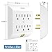 Kasonic Multi Plug Outlet 4 PACK, Wall Mount power strip with 6 Outlet Tap; Grounded Wall Plug Extender, Easy-to-Install, UL Listed, for Home/School/Office, White
