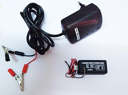 Powerindia Craftsman Electric Powerindia Battery Charger - 12V, 1A Adapter + 2 Wheeler Mobile Charger 2VC
