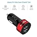 [Certified by Apple - Lifetime Warranty] ACEPower® Dual USB Ports 3.4A/17W Portable USB Car Charger for iPhone 6 6plus 5 5S 5C 4 4S,iPad 4 3 2,iPad mini,iPad air Battery Power Supply for All Apple Device, Galaxy, Cell Phones, Tablet, Android Devices, Portable Cigarette Lighter Plug, Mobile Travel Charging Station 12V Input (Lightning Cable/Adapter Not Included)- Premium MFI Quality (Black w. Red Band)