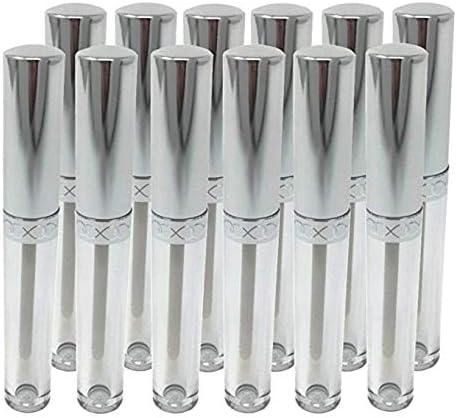 (12 Pack) Silver Empty Lip Gloss Tubes 10 mL
