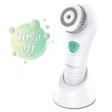 Sonic Facial Cleansing Brush, Electronic Face Brush， Waterproof Facial Brush for Deep Cleansing, Exfoliating and Blackhead Removing