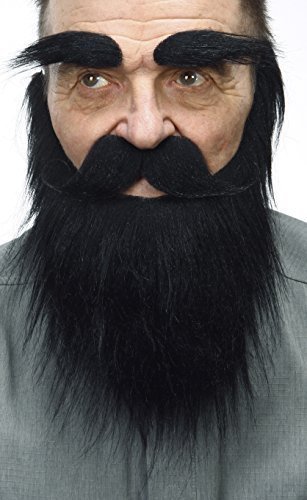 Medieval King beard, mustache and eyebrows
