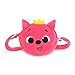 Pinkfong Mini Plush Crossbody Bag Purse with Shoulder Strap - Pink
