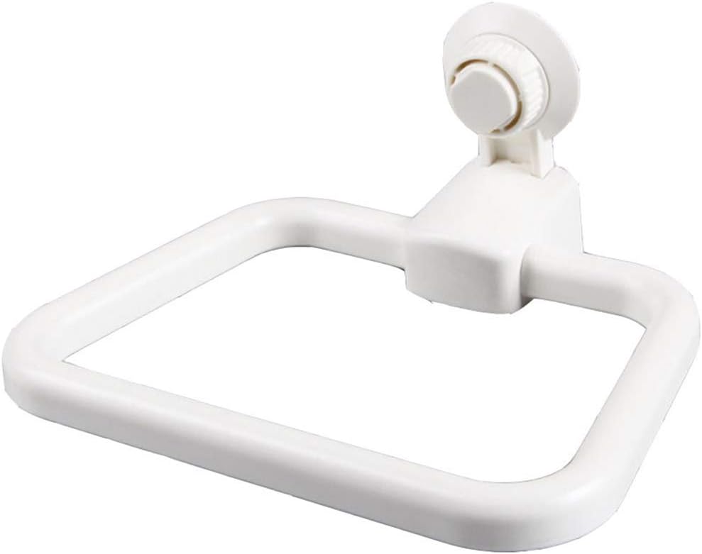 Mallb Multipurpose Plastic Towel Ring Sucker Bath Hanging Towel Rack Punch-Free Bathroom Towel Holder
