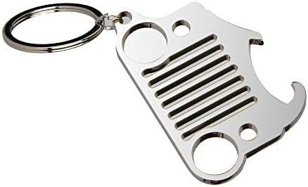 EVAPLUS Car Key Ring with Bottle Opener for Jeep Wrangler Accessories Silver