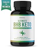 Premium Women's Fat Burner with Patented BHB Exogenous Salts Formulated to Suppress Appetite, Boost Energy, and Increase Ketosis State; Non-GMO; 60 Capsules for Women
