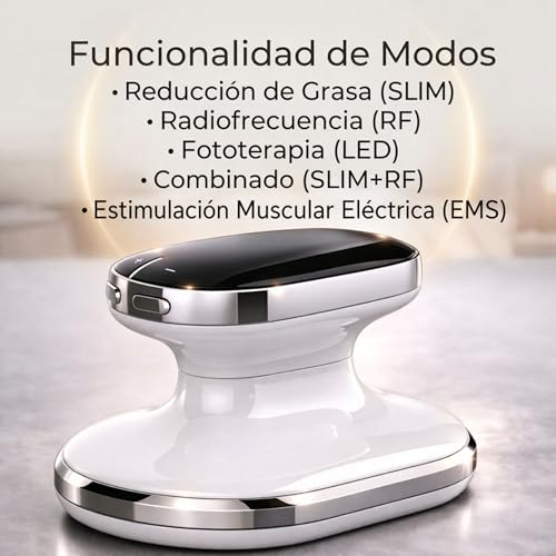 Radiofrequency Body – Anti-Cellullitic Reducing Massager – Professional Body Massager – Anti Sagging Machine with EMS Electrostimulation Technology and LED Lights