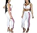 Dreamparis Women's 2 Pieces Outfits Lace Up Crop Tank Top+Ankle Pant Sweatsuits Set Tracksuits