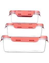 Food Storage Containers with Lids - Plastic Rectangular Food Containers with Lids - Lunch Containers with Lids - Meal Prep Containers -Leak Proof, Microwave & Dishwasher, Stackable, Reusable (pink)