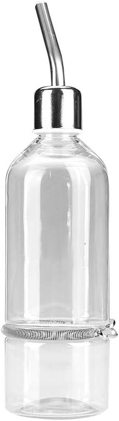 Automatic Pet Water Bottle Hanging No-Drip Water Drinking Bottle Stainless Steel Ball Nipple Water Feeder Rabbit Parrot Cat Dog Hamster Water Dispenser (S)