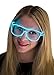 Neon Nightlife Aqua Frame/Clear Lens Light Up Glasses