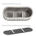 Creative Scents Crackled Glass Silver Toothbrush and Toothpaste Holder for Bathroom - Decorative Bathroom Counter Electric Toothbrush Organizer, 3 Slot, Makeup Brush Holder