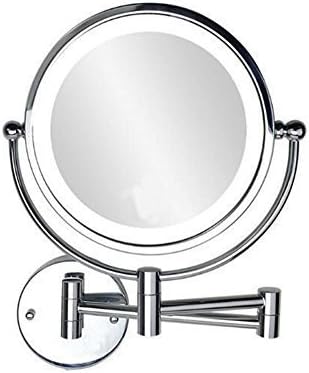 8.5" mirrors for wall Lighted Wall Makeup Mirror vanity mirror with 5x Magnification,dual mirrors for wall decorr (8.5)