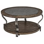 Ashley Furniture Signature Design – Rogness End Table – Vintage Casual Pine Wood – Rustic Brown
