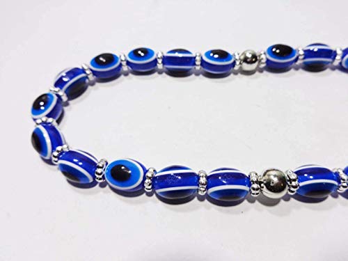 Prayer Worry Beads Tasbeeh Sibha Sebha Subha Masbaha Misbaha Tasbih Hamsa Blue Evil Eye Islamic Muslim Islam 33 Bead Salah Salat Rosary Zikr Dhikr Thikr Namaz 10mm Allah Muhammad Gift Eid Ramadan - Thumbnail 3