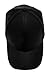 PU Leather Plain Adjustable Baseball Hats Snapback Closure, BLK