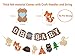 Woodland Creatures Banner & It’s a Boy Banner Forest Animal Friends Party Supplies Banner Baby Shower Party Decorations Birthday Party Favors Photo Prop (2 set Animal Banners + It’s a Boy Banner)