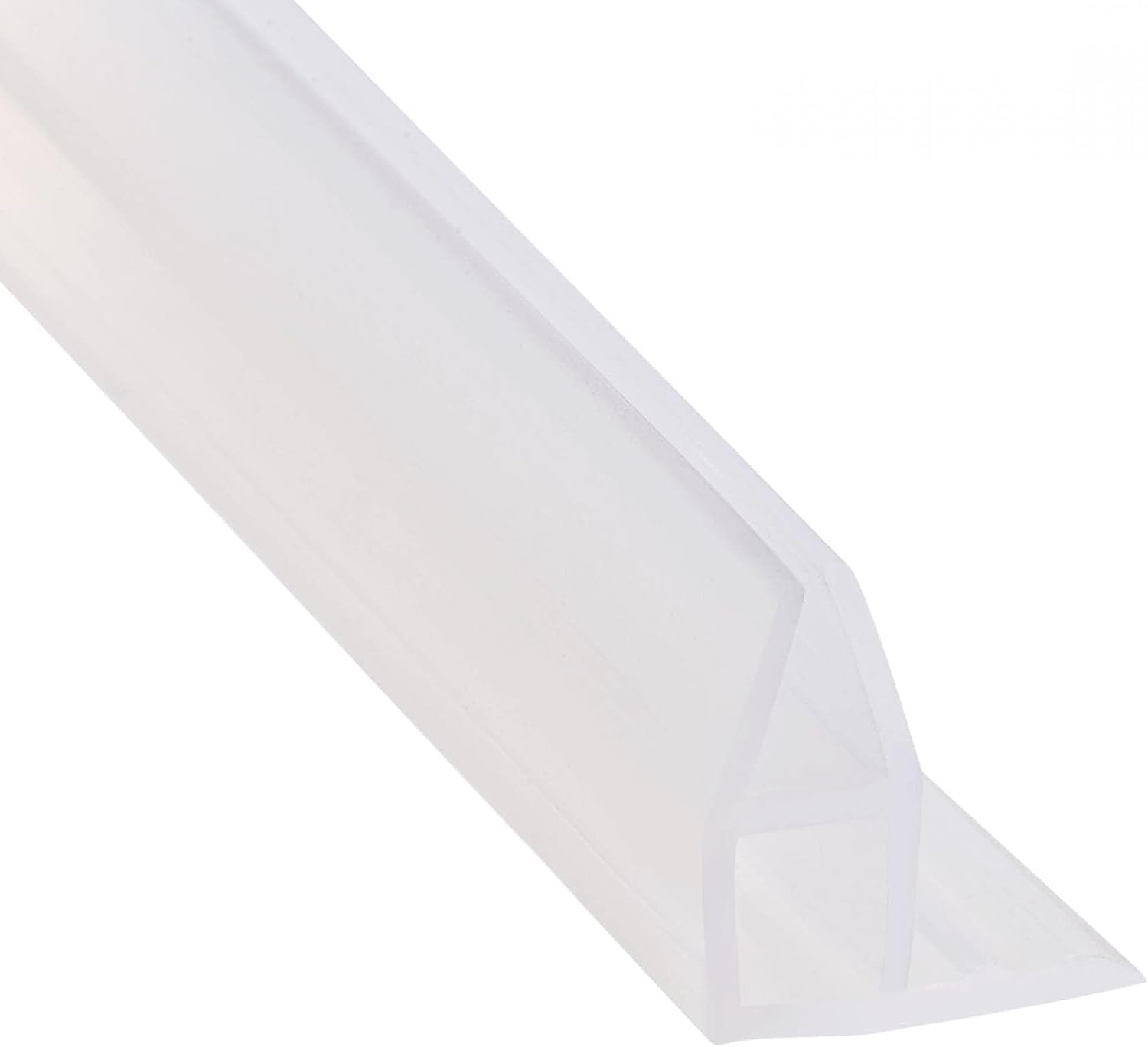 Boxonly Frameless Glass Doors and Windows Sealing Strip 10mm Frameless Glass Shower Door Sweep Door Bottom Side Seal Strip Corner-Type Length 2M
