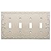 Franklin Brass W35080-SN-C Classic Lace Quad Switch Wall Plate/Switch Plate/Cover, Satin Nickel