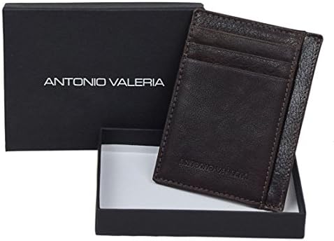 ANTONIO VALERIA Chris Brown Leather Card Holder for Men