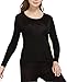 Grenasasilk Womens Silk Long Underwear Mulberry Silk Long Johns Silk Thermal Underwear Sets Cold Weather Base Layer (S, Black)