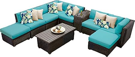 Amazon Com Tk Classics 10 Piece Venice Outdoor Wicker Patio Furniture Set Aruba 10a Garden Outdoor