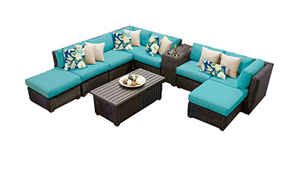 Amazon Com Tk Classics 10 Piece Venice Outdoor Wicker Patio Furniture Set Aruba 10a Garden Outdoor