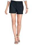 Tommy Hilfiger Womens Twill Solid Khaki, Chino Shorts