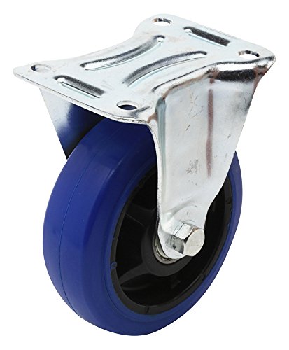 Ambassador 15829 Fixed Plate Castor, Blue