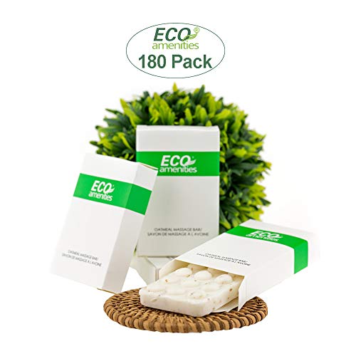 Eco Amenities Travel Size Oatmeal Bar Soap 180 PACK, 1.5 oz Mini Soap