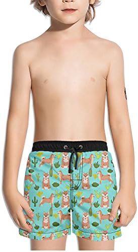 Trum Namii Boy's Quick Dry Swim Trunks Akita Dog Cacuts Shorts
